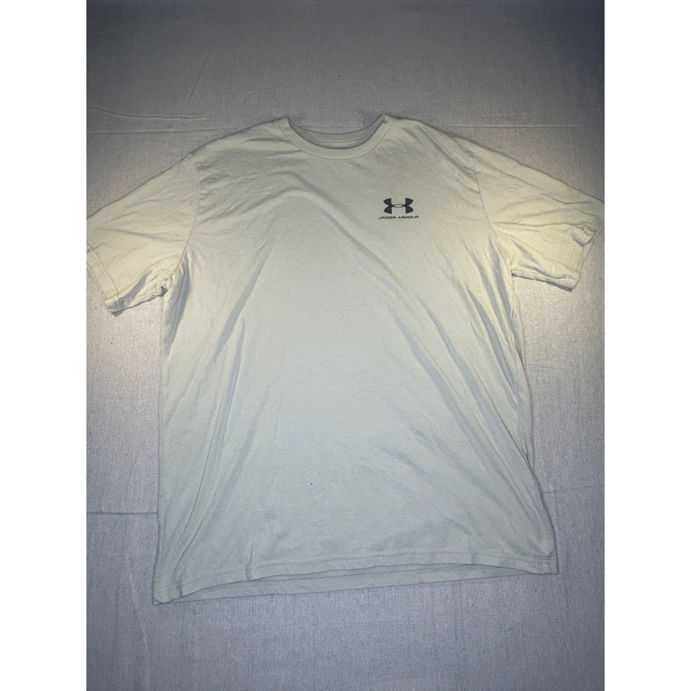 Under Armour T-Shirt Mens XL Light Green Good Loose Fit Short Sleeve Logo Tee